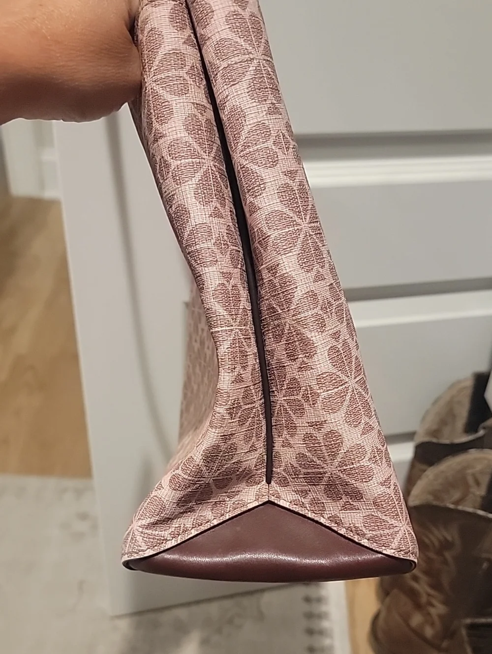 kate spade Pink Floral Jacquard Tote with Kate Spade Pink Puppy Pouch